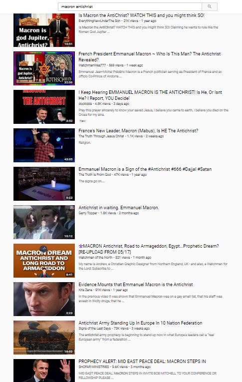 Is Macron the Antichrist YouTube search