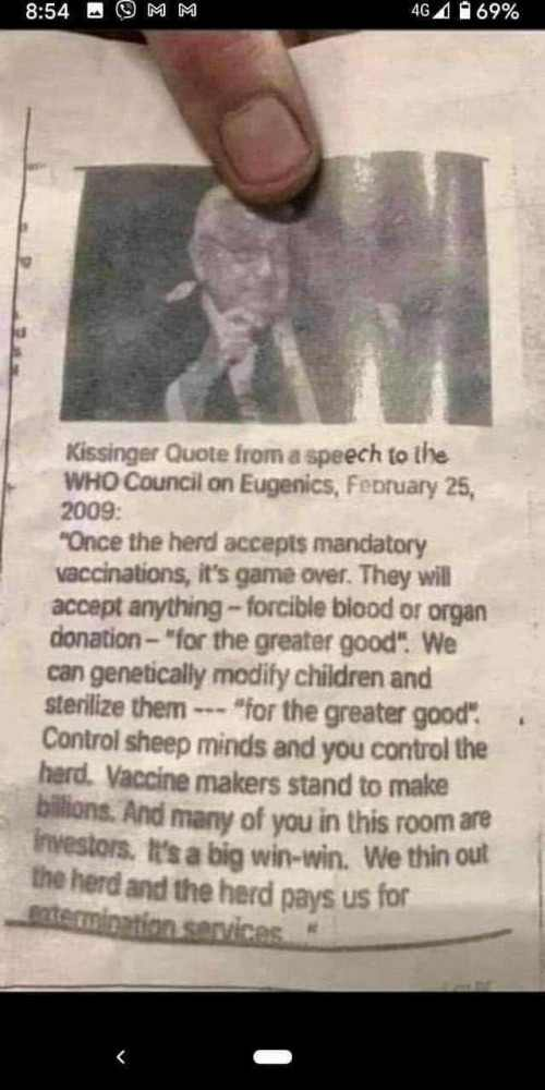 KISSINGER QUOTE HERD PAYS FOR EXTERMINATION BY VACCINES full image 1000p