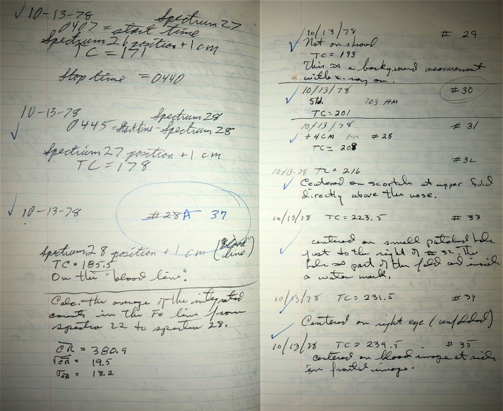 Roger Morris - Shroud investigation notes