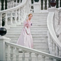 Grace on palace stairs