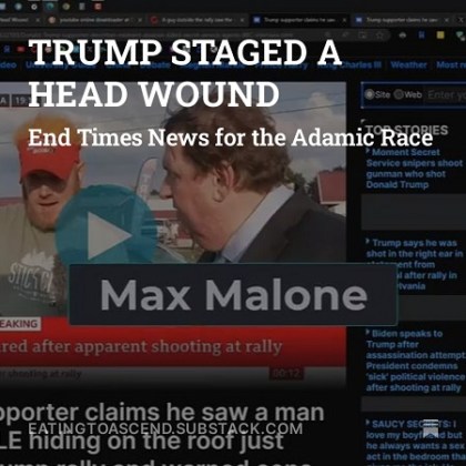 TRUMP STAGED A HEAD WOUND Digital Scrolls splash 450