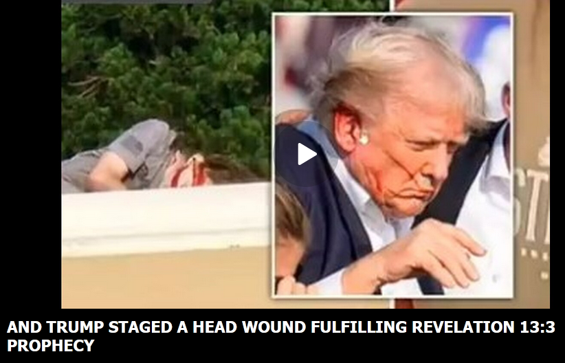 Trump head wound video splash