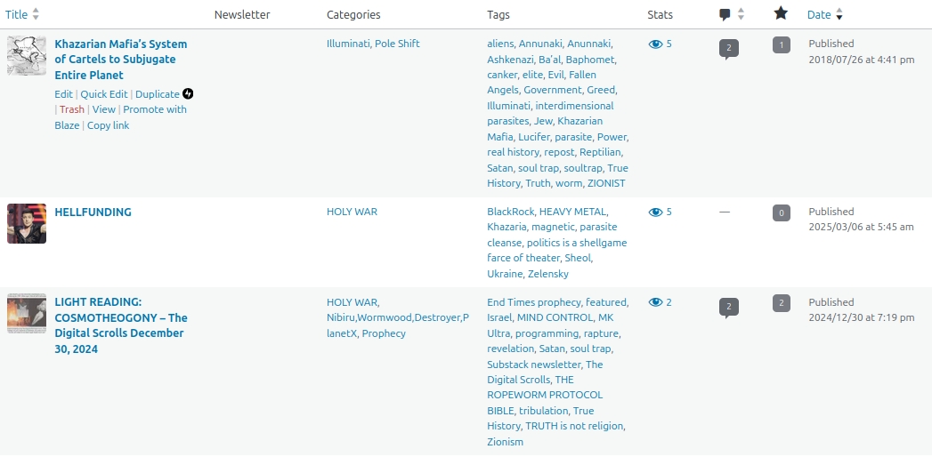 KHAZARIA POSTS ETA to 13Apr25