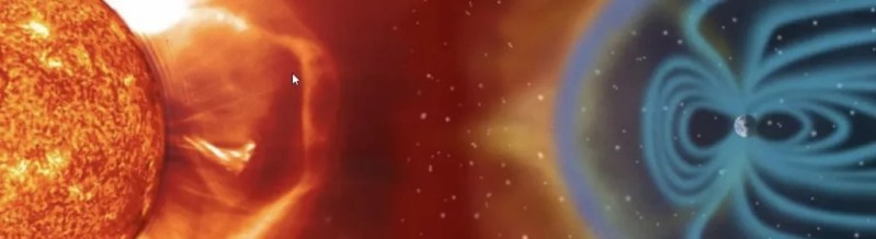 Plasma sun to earth banner