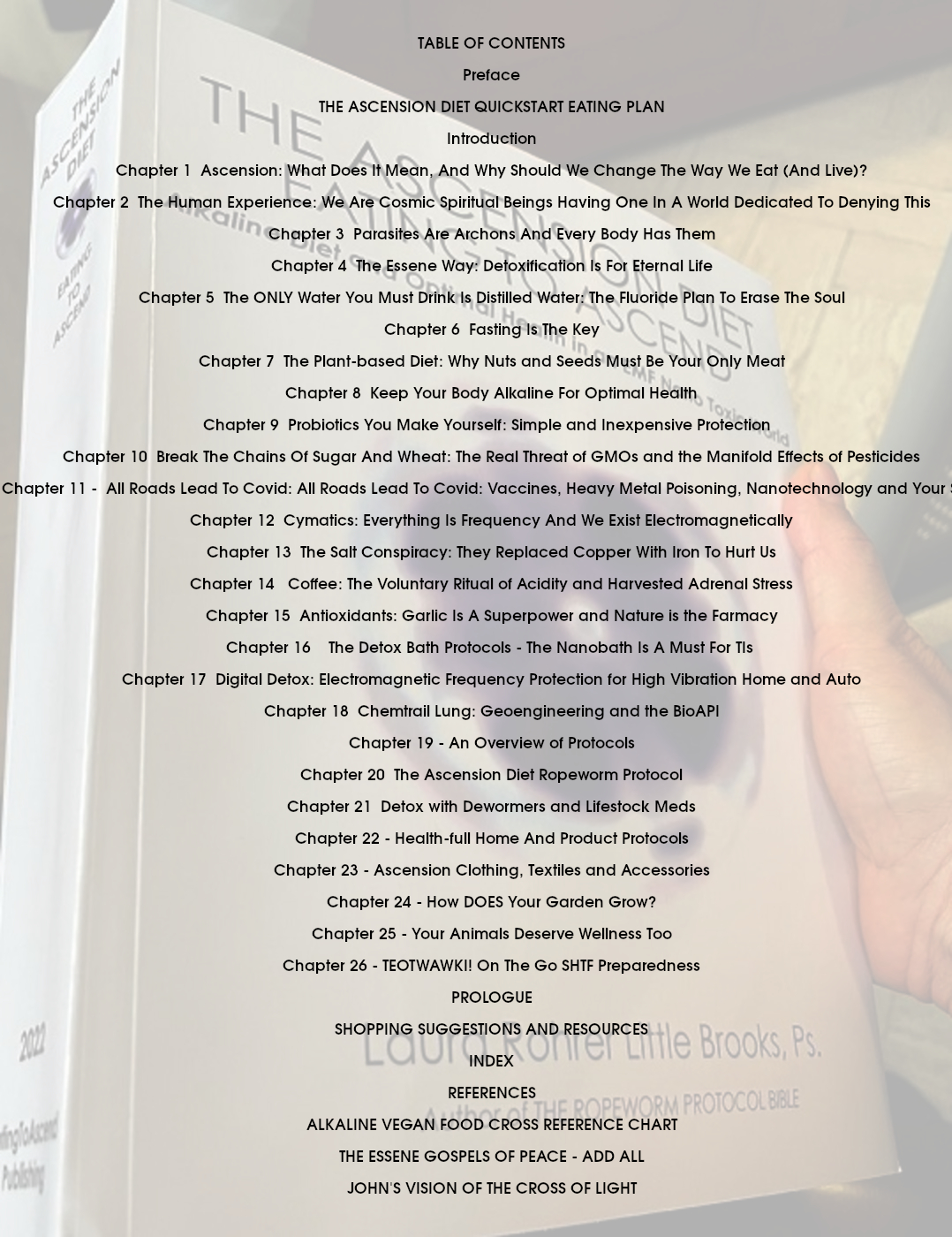 THE ASCENSION DIET EATING TO ASCEND Alkaline Diet and Optimal Health in a 5G Nano Toxic World Chapter List Table of Contents