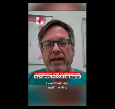US Surgeon says Absolute Deliberate Killing of Gaza Children Points to Genocide